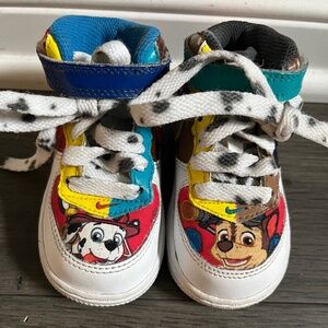 Toddler Nike Air Force 1 with Paw Patrol Design size 5c